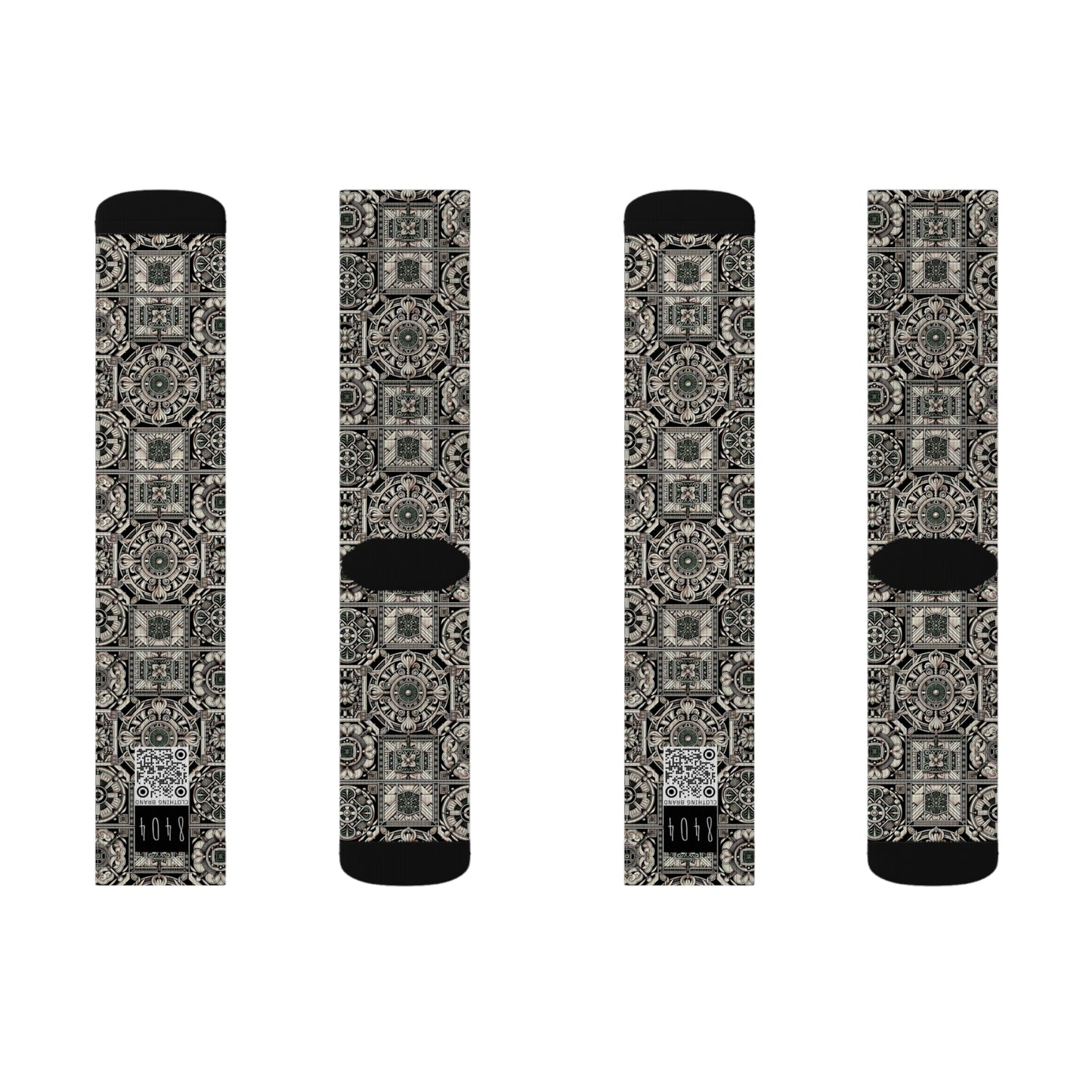 Cyber Garden Party Tech Garden Extravaganza Sublimation Socks - 8404 Design-45