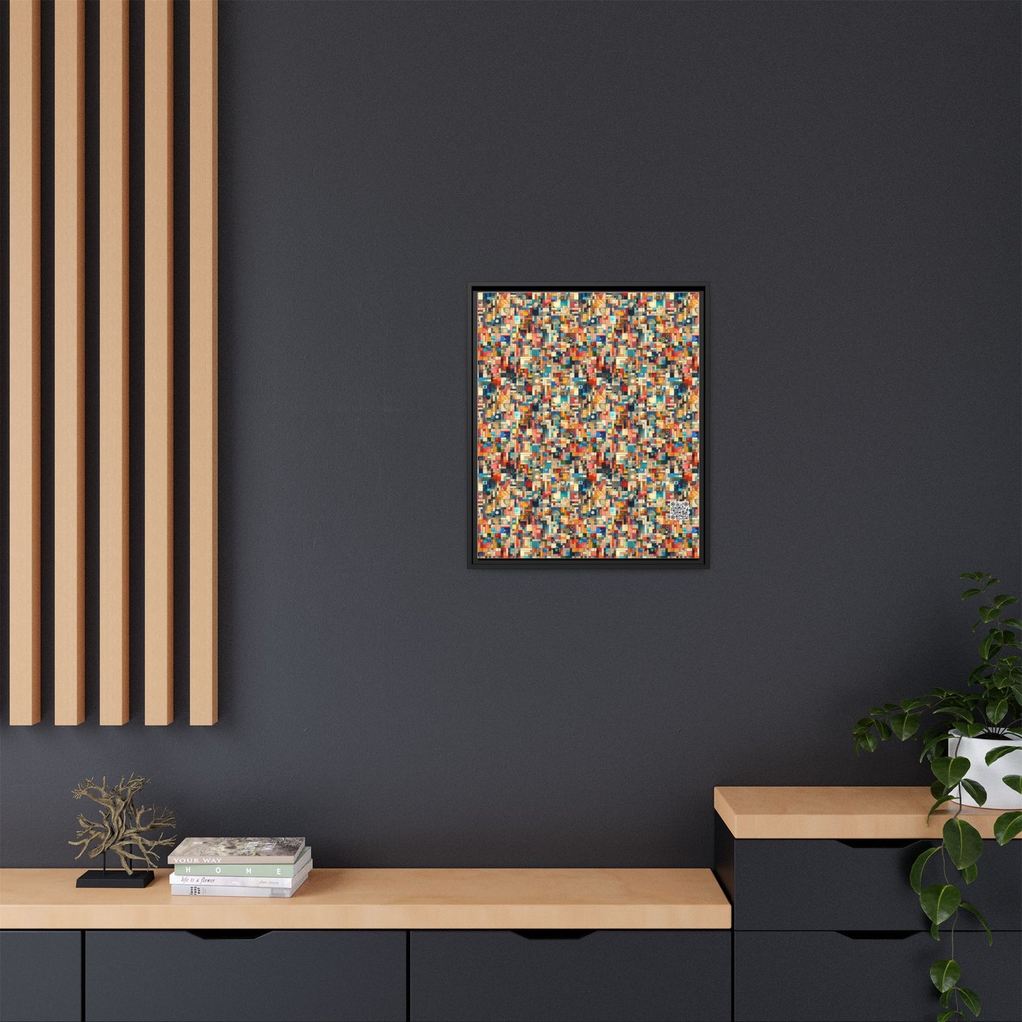 Digital Artistic Expression Artistic Streetwear Matte Canvas, Framed (multi-Color) - 8404 Design-46 B