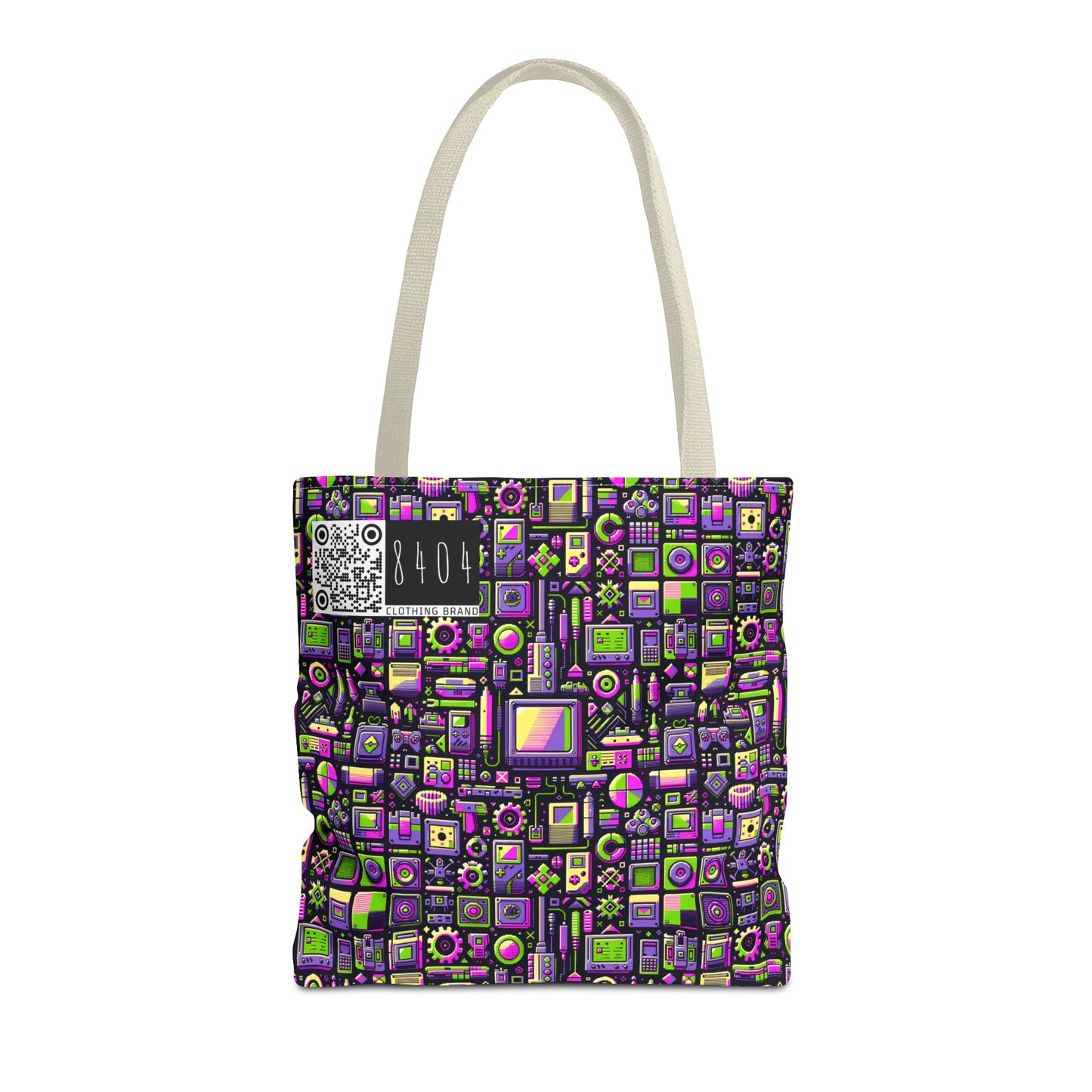 Digital Nostalgia Remix Modern Vintage Fusion Tote Bag - 8404 Design-67