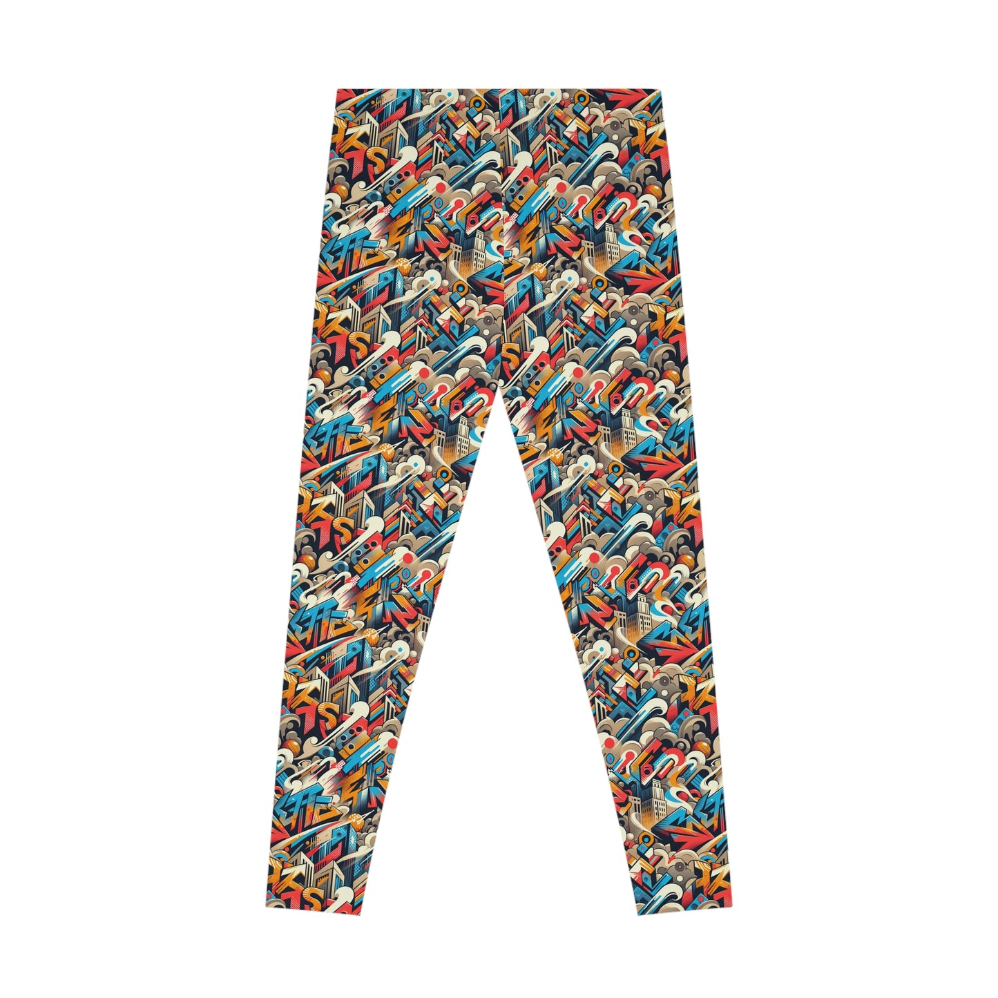 Neo-Traditional Street Art Modern Street Art Fusion Stretch Leggings - 8404 Design-44