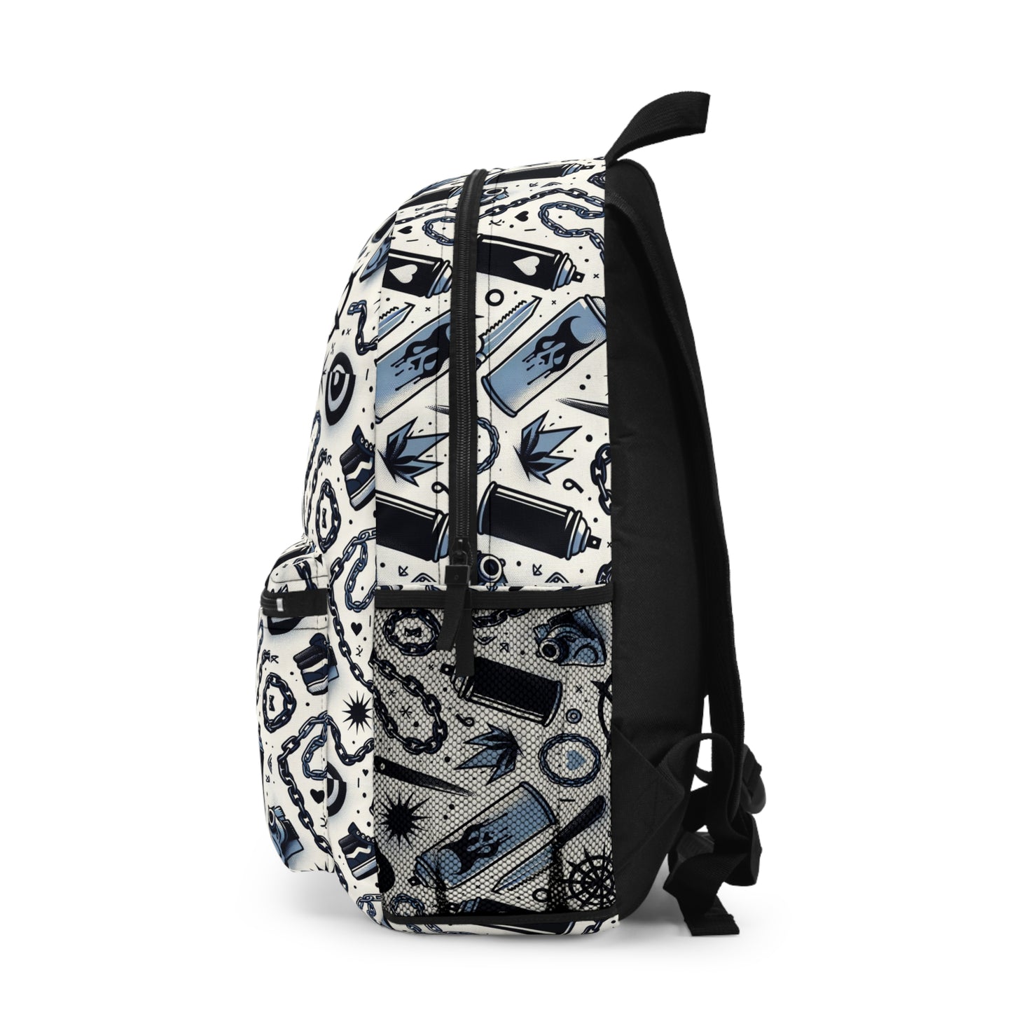 Cultural Rebellion Graphics Edgy and Rebellious With a Hint of Nostalgia Backpack - 8404 Design-57