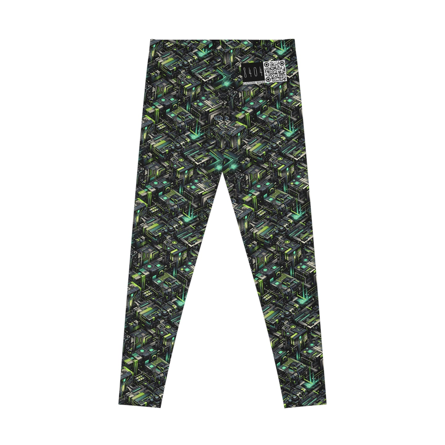 Tech-Infused Graphics Tech-Forward Streetwear Stretch Leggings - 8404 Design-47
