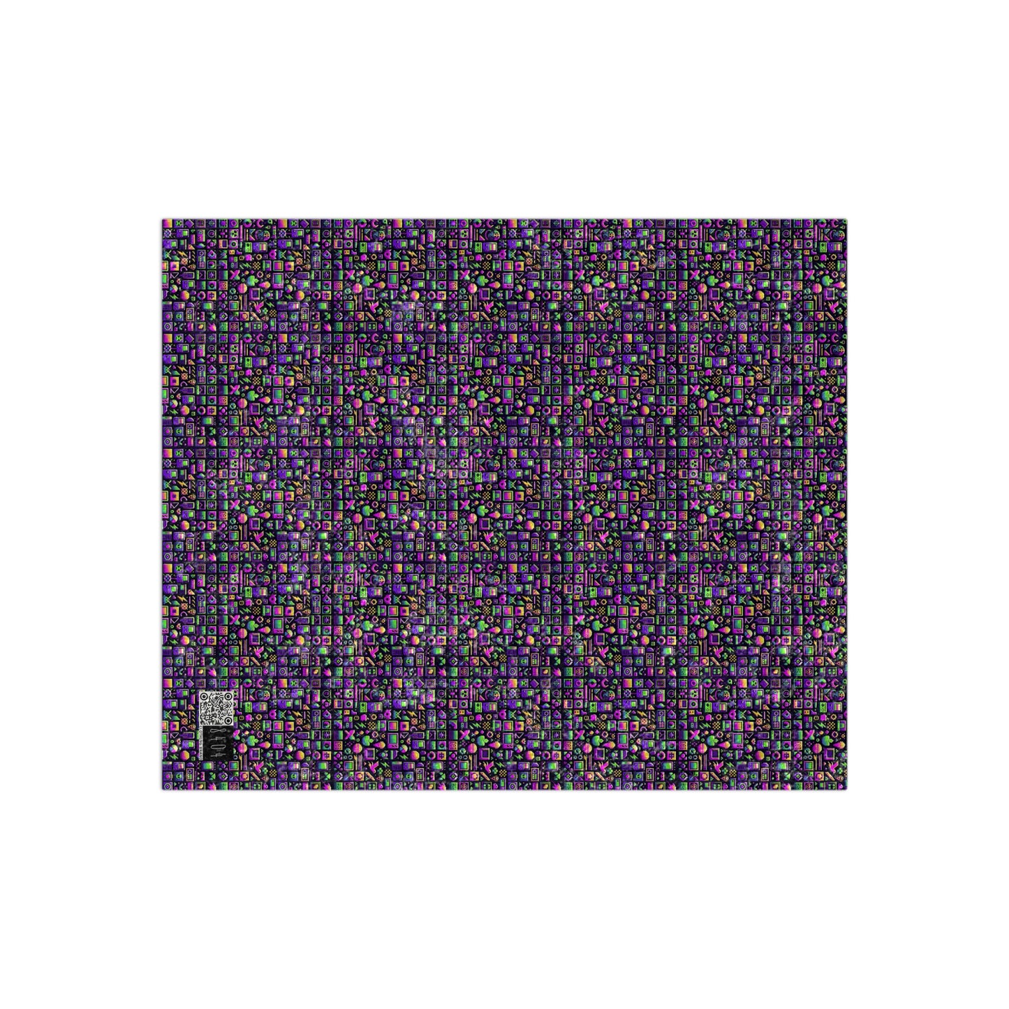Digital Nostalgia Remix Modern Vintage Fusion Crushed Velvet Blanket - 8404 Design-49