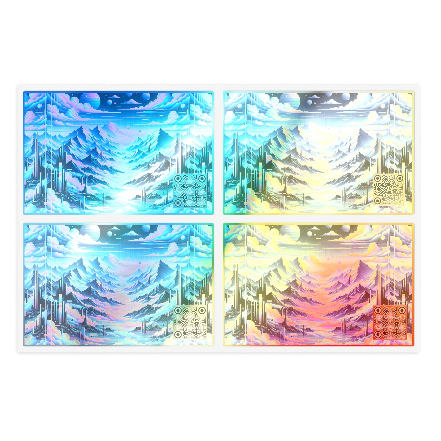 Digital Dreamscapes Digitally-Inspired Streetwear With a Dreamy, Surreal Twist Sticker Sheets - 8404 Design-69