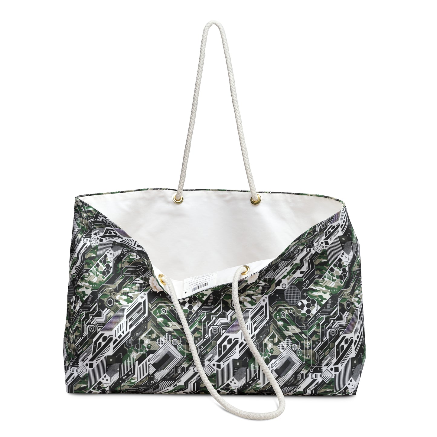 Tech Camo Fusion Tech-Forward Streetwear With a Futuristic Edge Weekender Bag - 8404 Design-46