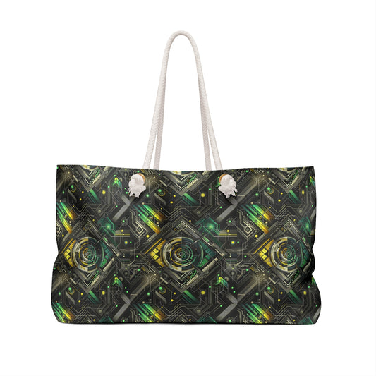 Tech Noir Graphics Tech-Inspired Streetwear Weekender Bag - 8404 Design-57