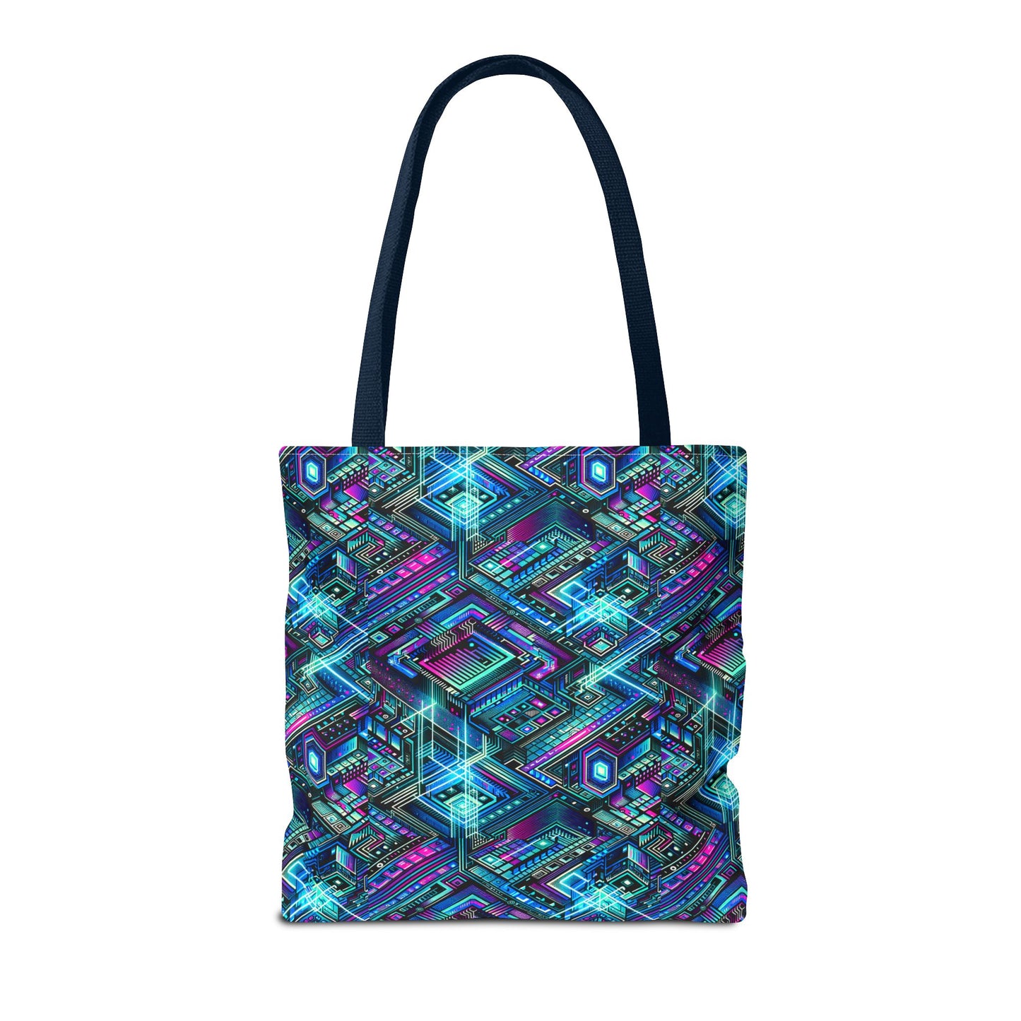 Digital Dreamland Futuristic Tech Aesthetic Tote Bag - 8404 Design-42