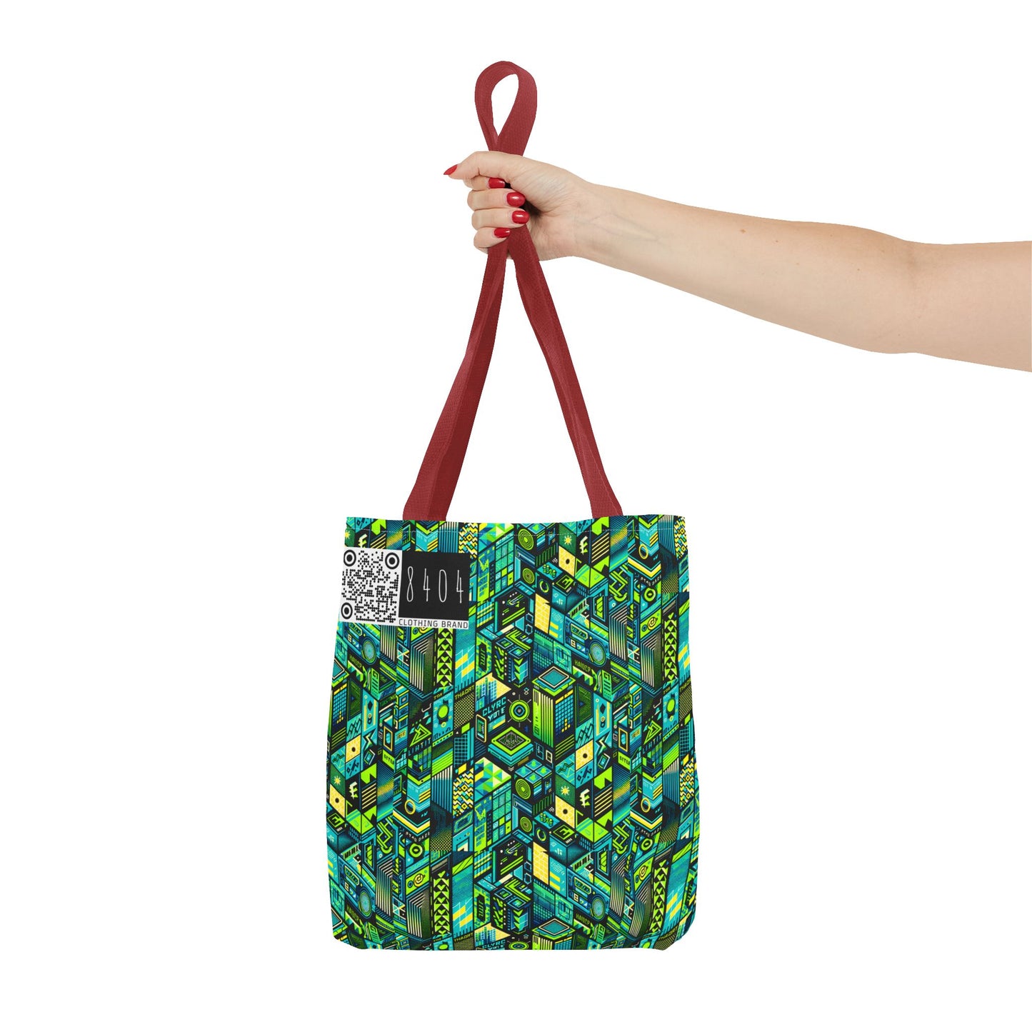 Tech-Infused Neon Tech-Forward Streetwear Tote Bag - 8404 Design-61