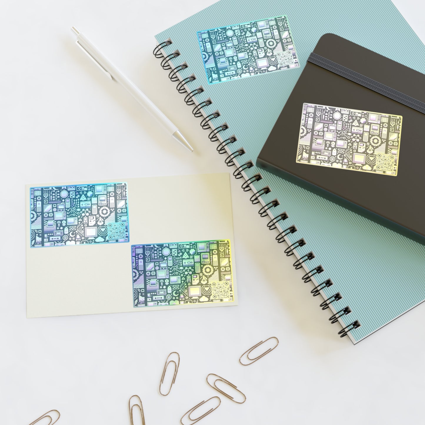 Digital Nostalgia Remix Modern Vintage Fusion Sticker Sheets - 8404 Design-54