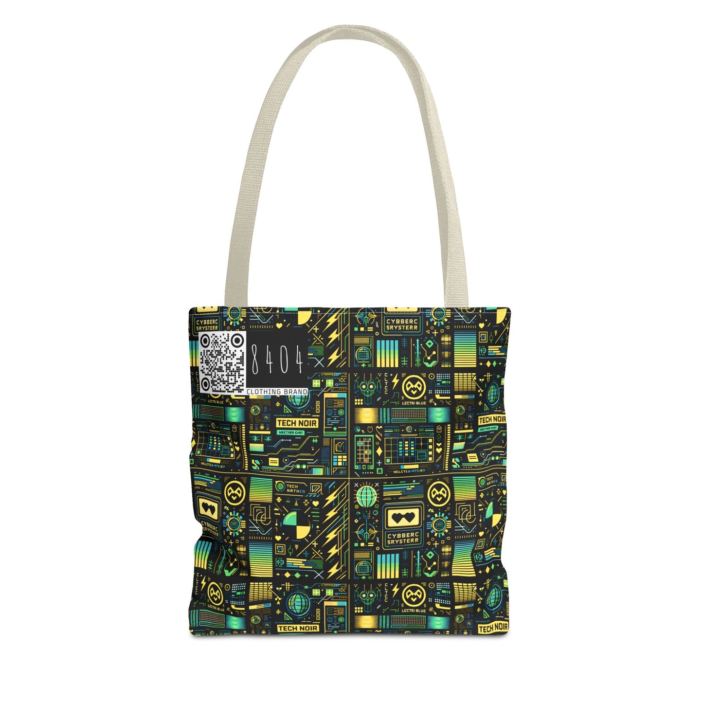 Digital Dystopia Tech Noir Tote Bag - 8404 Design-57