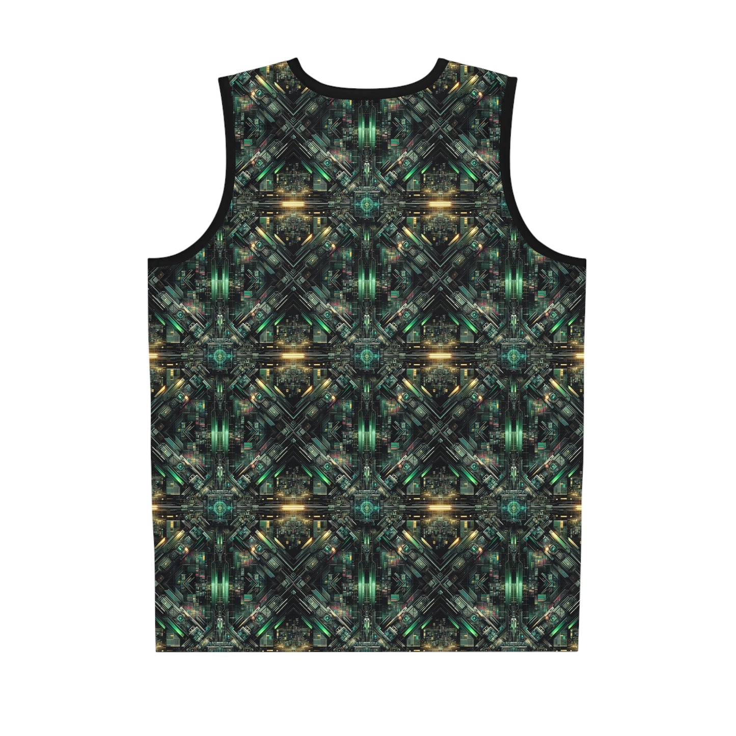 Tech Noir Graphics Tech-Inspired Streetwear Basketball Jersey - 8404 Design-56