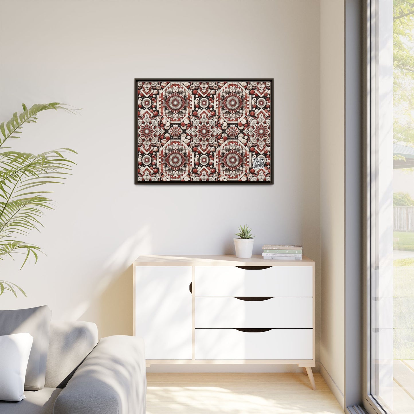 Neo Jomon Sculptural Aesthetics Artisanal Streetwear Matte Canvas, Framed (multi-Color) - 8404 Design-55 A