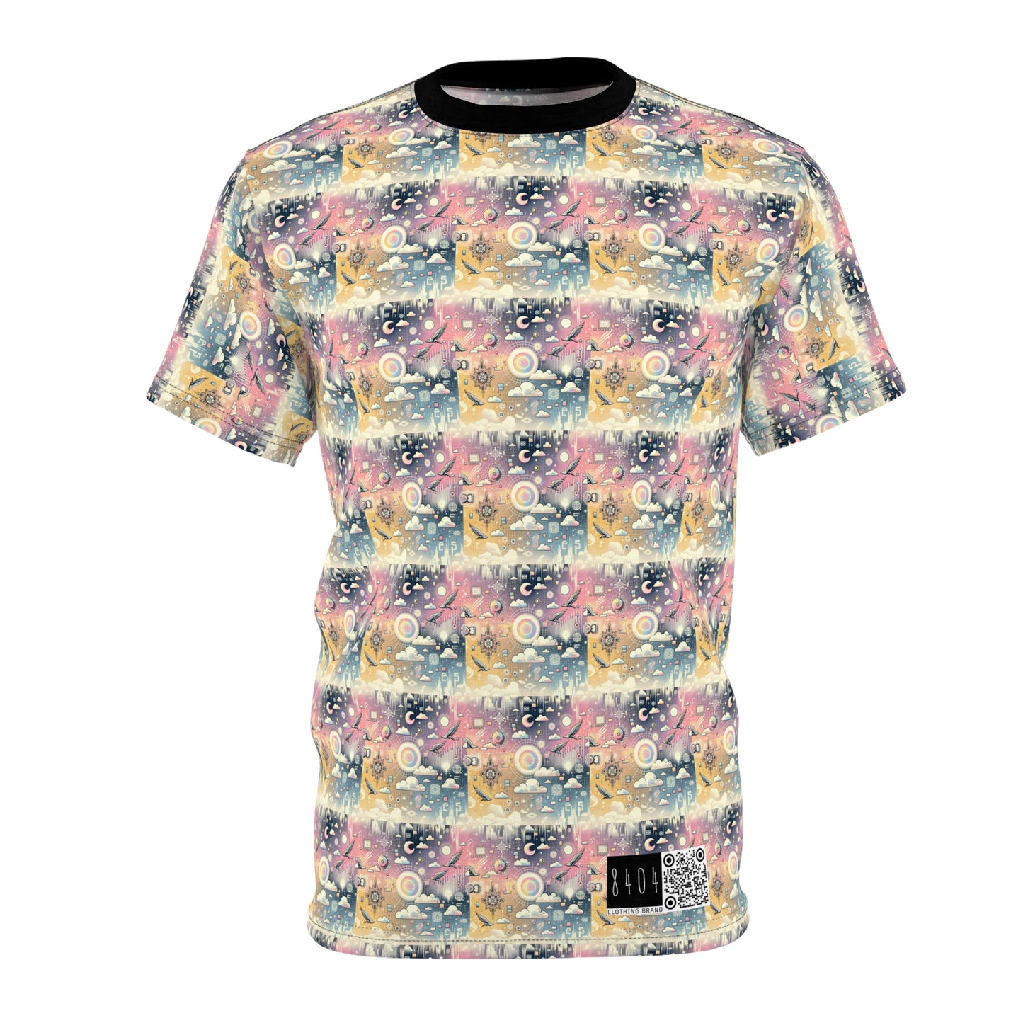 Digital Dreamland Whimsical and Nostalgic Streetwear With a Digital Twist Unisex Cut & Sew Tee - 8404 Design-69