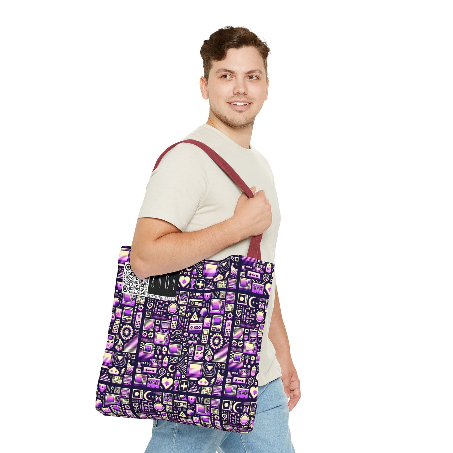 Digital Nostalgia Remix Modern Vintage Fusion Tote Bag - 8404 Design-54