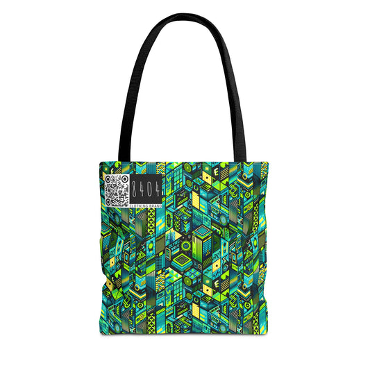 Tech-Infused Neon Tech-Forward Streetwear Tote Bag - 8404 Design-61