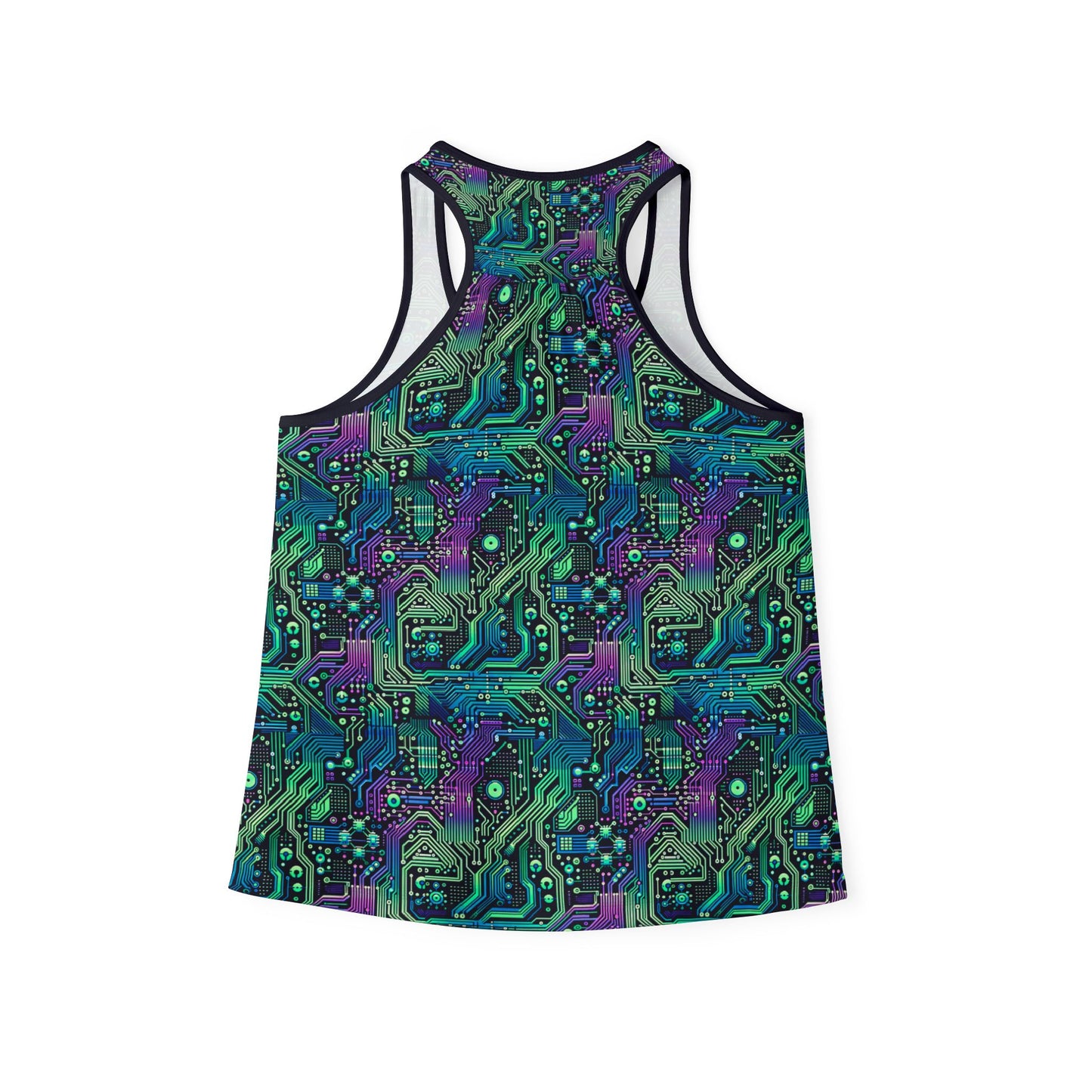 Tech-Infused Neon Tech-Forward Streetwear Women's Tank Top - 8404 Design-66