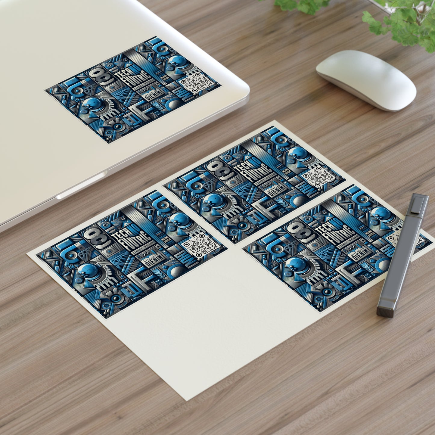 Tech Denim Fusion Tech-Forward Streetwear Sticker Sheets - 8404 Design-61