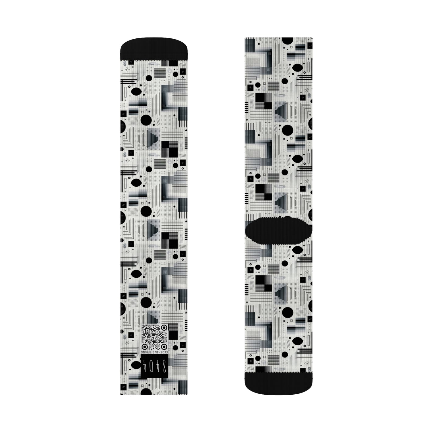 Digital Minimalism Minimalist Tech Sublimation Socks - 8404 Design-60
