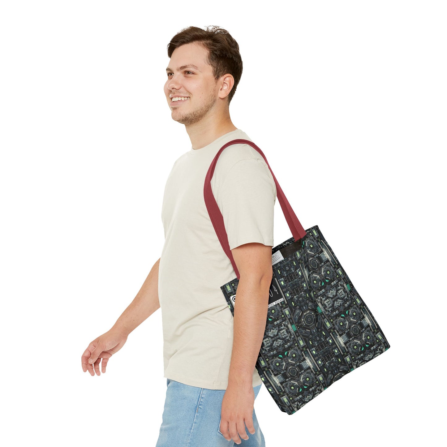 Tech Noir Tech-Forward Minimalism Tote Bag - 8404 Design-52