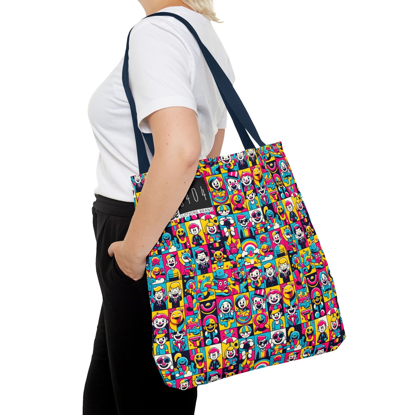 Neon Pop Playful Pop Culture Mashup Tote Bag - 8404 Design-60
