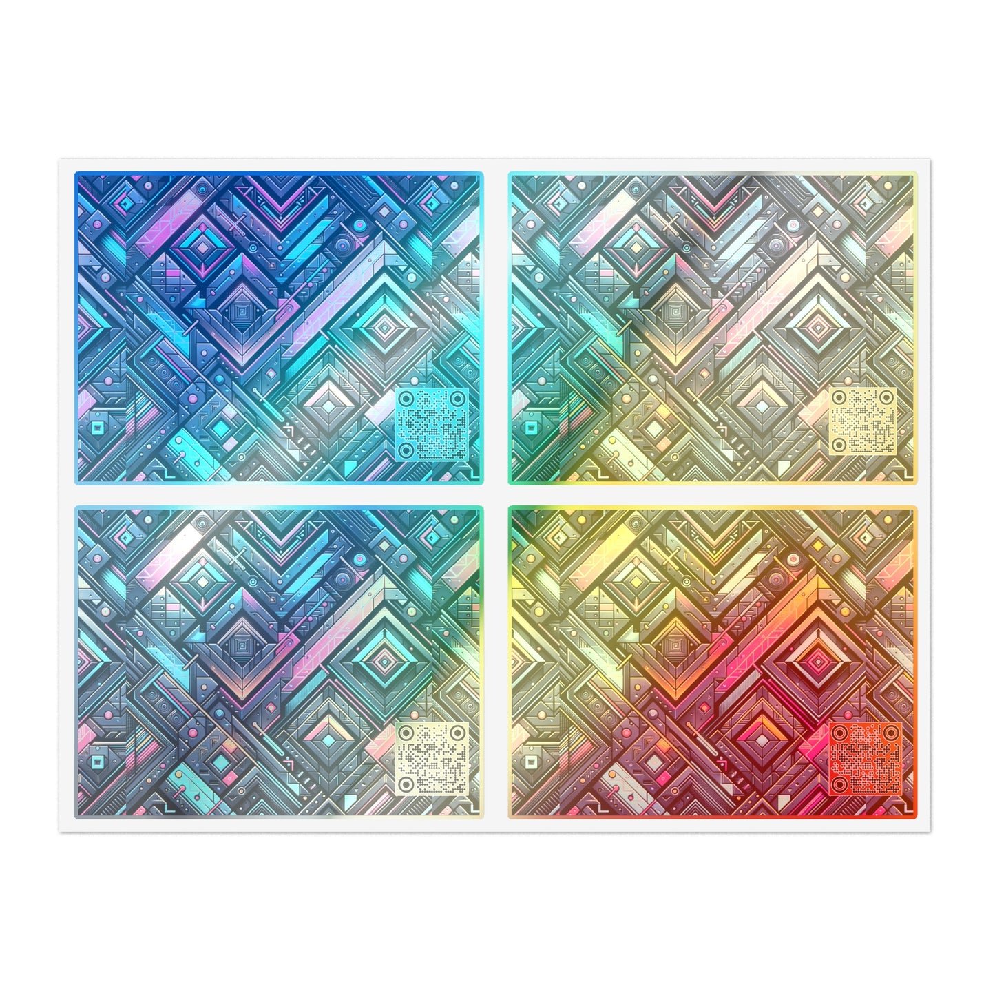 Tech-Inspired Graphics Cyberpunk Cool Sticker Sheets - 8404 Design-67