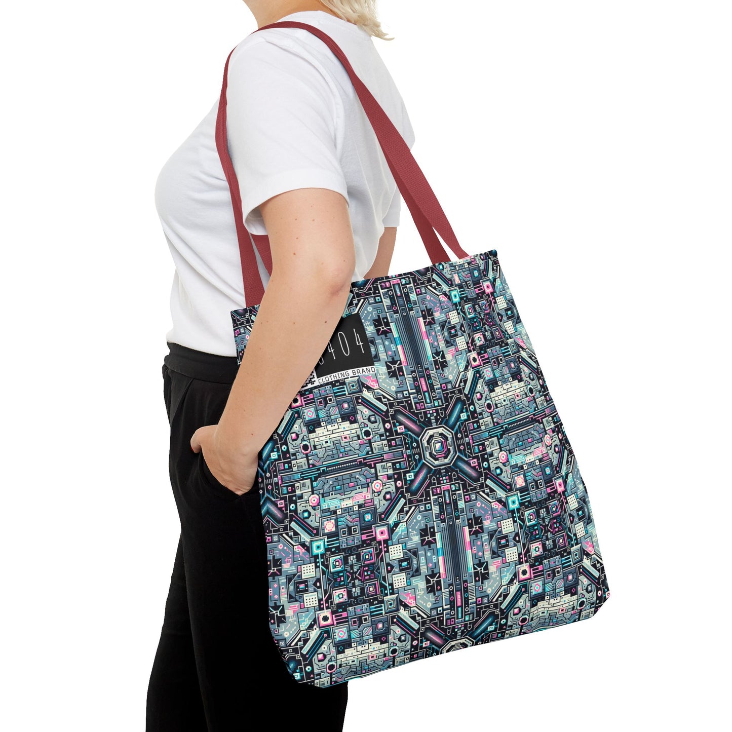 Digital Renaissance Tech-Forward Maximalism Tote Bag - 8404 Design-44