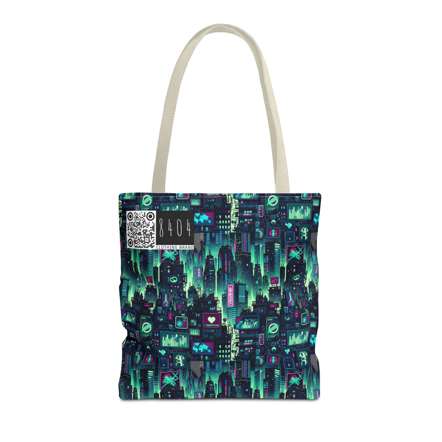 Tech Noir Graphics Futuristic Cyberpunk Tote Bag - 8404 Design-52