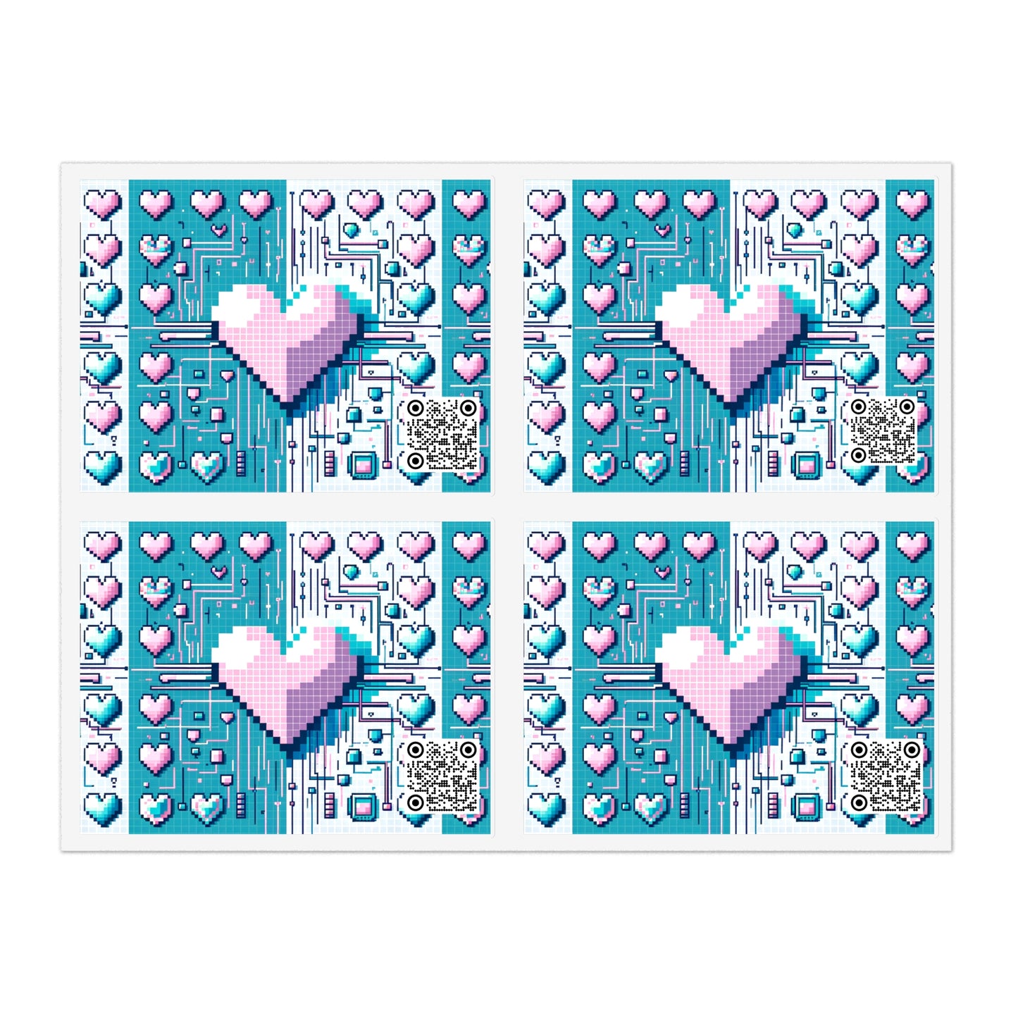 Digital Romance Modern Tech Romance Sticker Sheets - 8404 Design-44