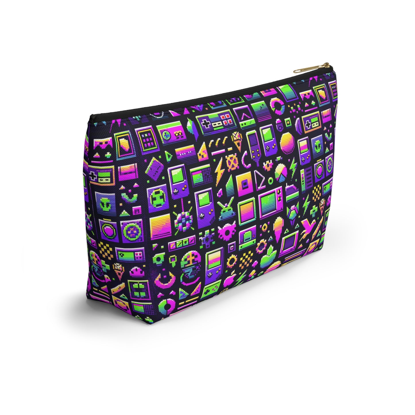 Digital Nostalgia Remix Modern Vintage Fusion Accessory Pouch W T-Bottom - 8404 Design-49