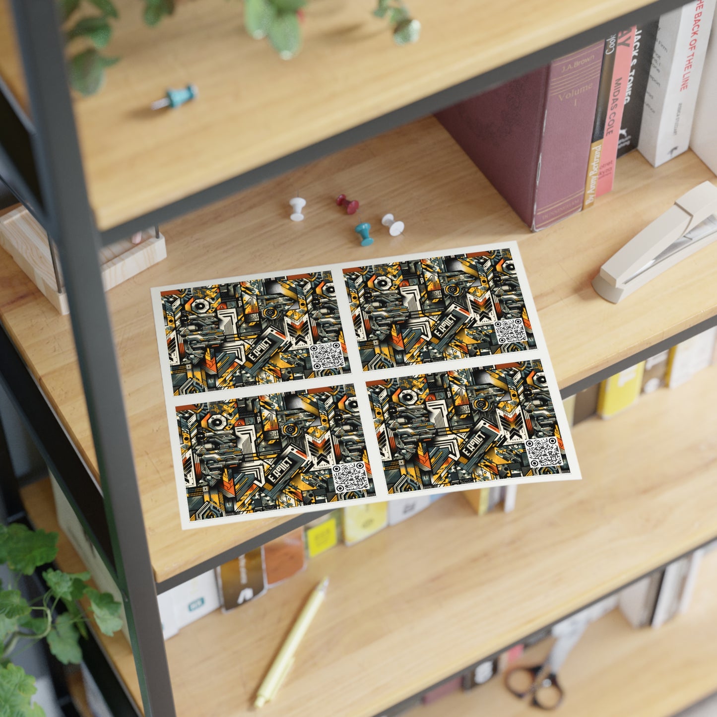 Digital Punk Futuristic Grunge Sticker Sheets - 8404 Design-49