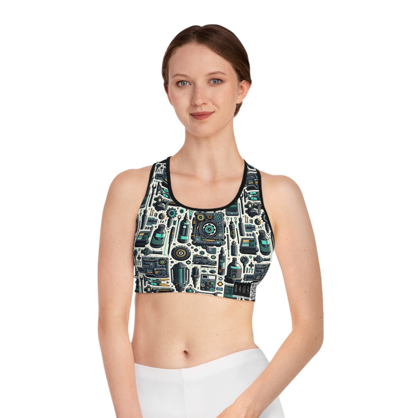 Tech Utility Fusion Modern Tech Streetwear Sports Bra - 8404 Design-53