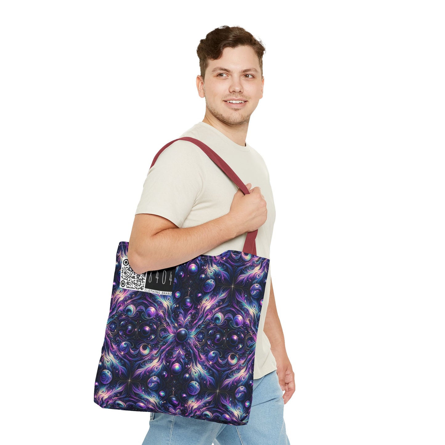 Galactic Hues Tech-Forward Cosmic Fusion Tote Bag - 8404 Design-41
