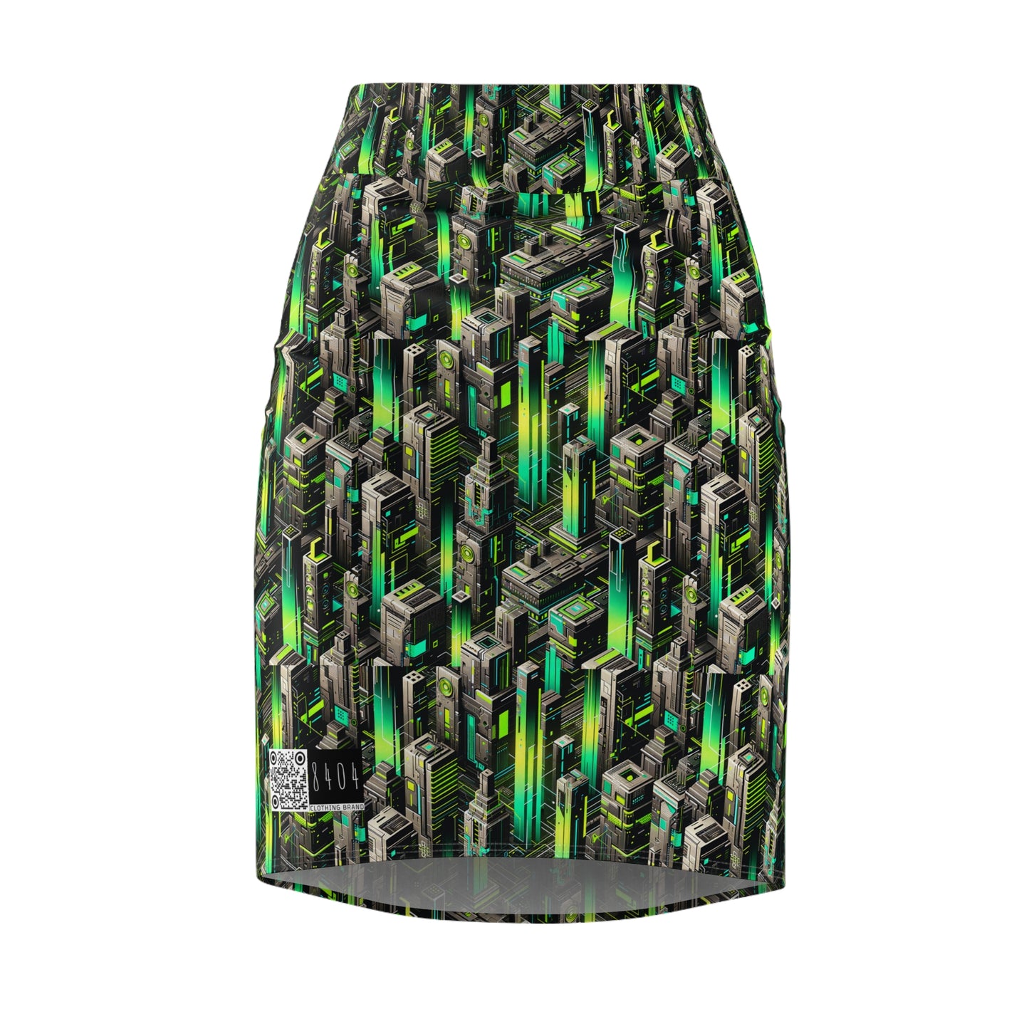 Digital Rebellion Tech-Forward Streetwear Women's Pencil Skirt - 8404 Design-63
