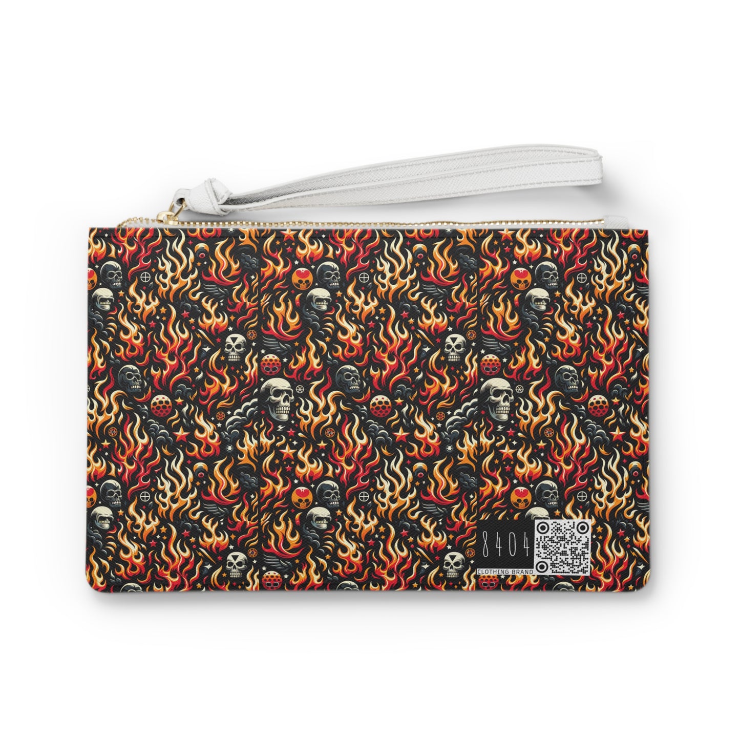 Flame Graphics Maximalist Streetwear Clutch Bag - 8404 Design-76