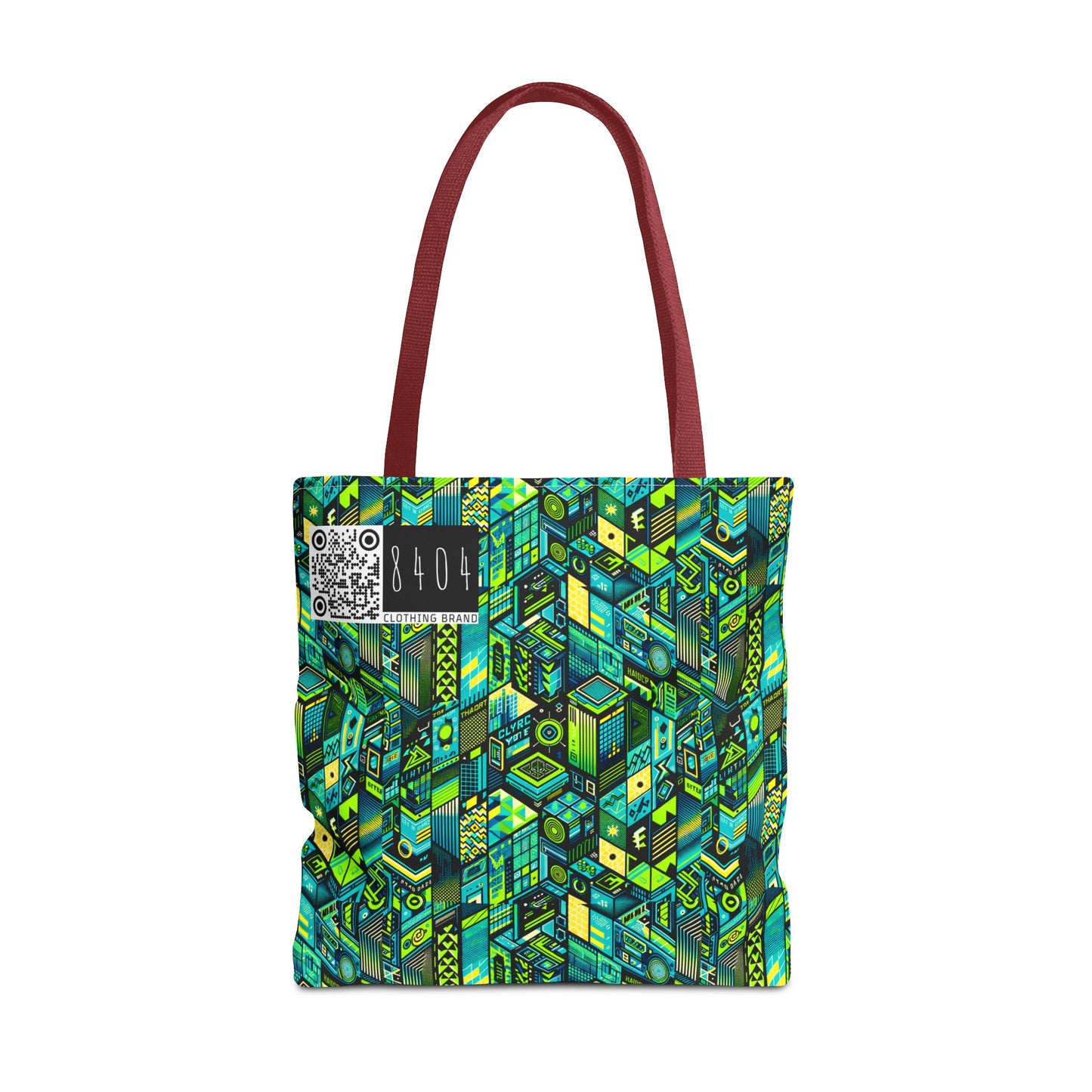 Tech-Infused Neon Tech-Forward Streetwear Tote Bag - 8404 Design-61