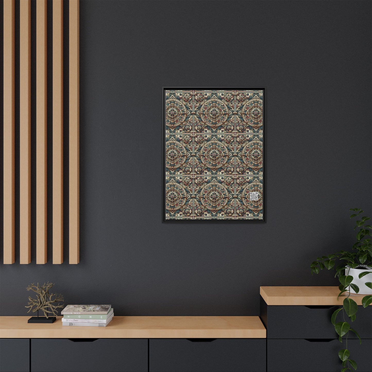 Urban Renaissance Historical Fusion With Street Edge Matte Canvas, Framed (multi-Color) - 8404 Design-57 A