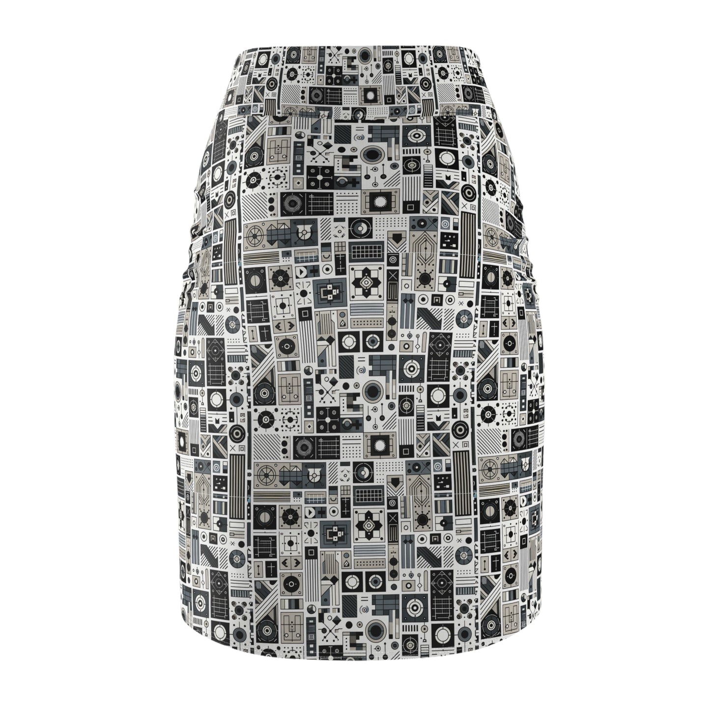 Digital Minimalism Minimalist Tech Women's Pencil Skirt - 8404 Design-45