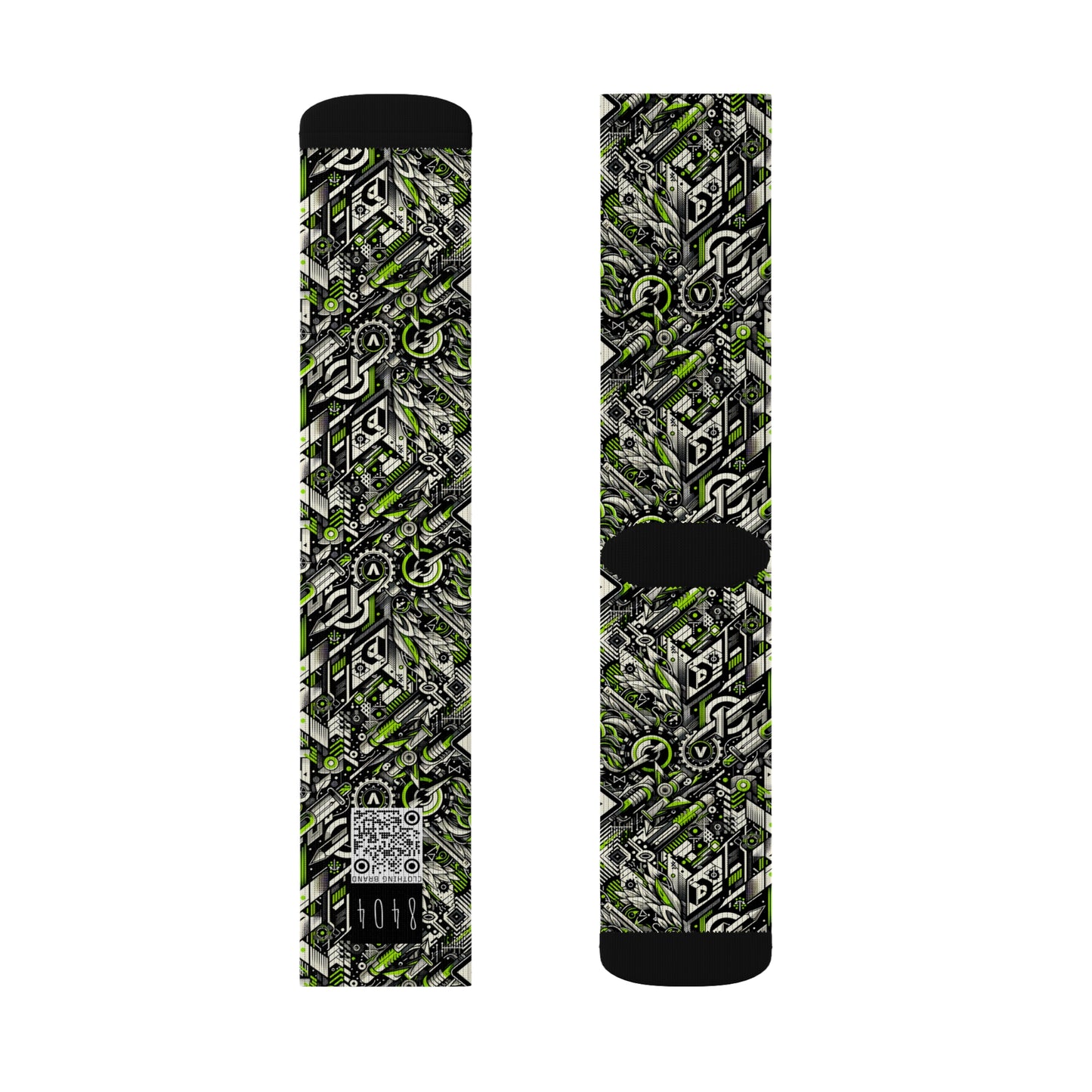 Graffiti Tech Fusion Bold Streetwear Fusion Sublimation Socks - 8404 Design-59