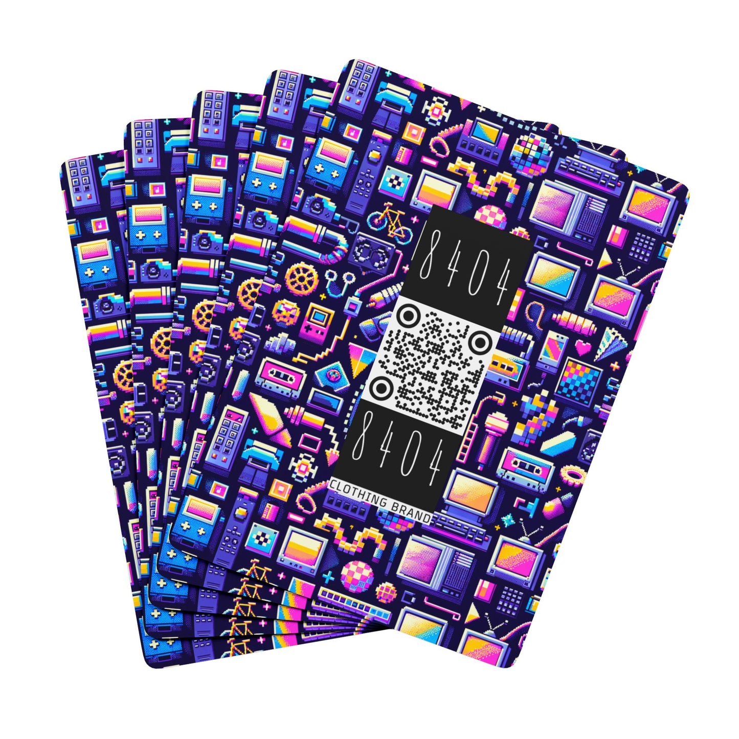 Digital Nostalgia Modern Retro Fusion Poker Playing Cards - 8404 Design-64 B