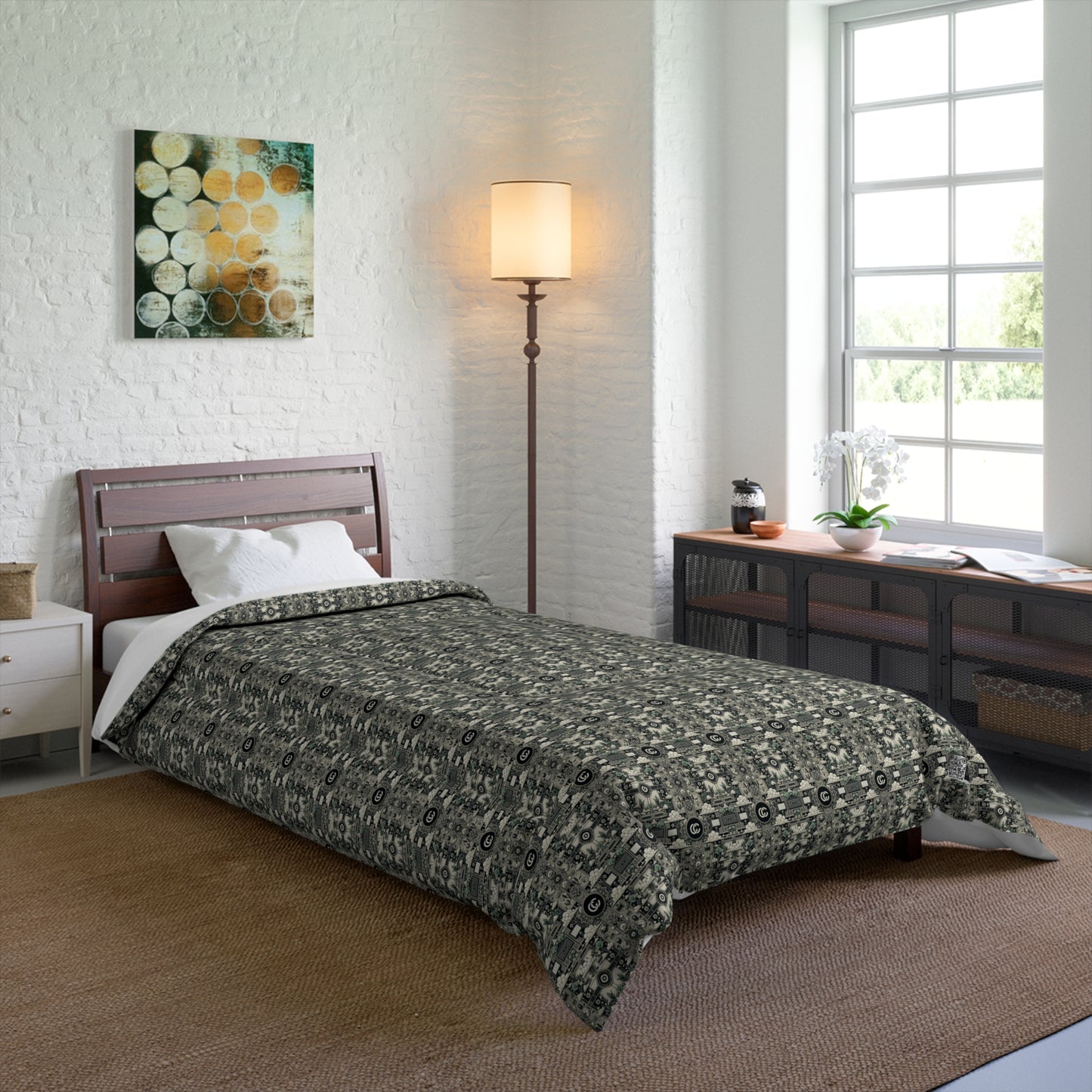 Cyber Garden Party Tech Garden Extravaganza Comforter - 8404 Design-54