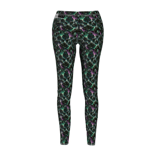 Tech Noir Aesthetics Tech-Forward Urban Dystopia Women's Cut & Sew Casual Leggings - 8404 Design-44