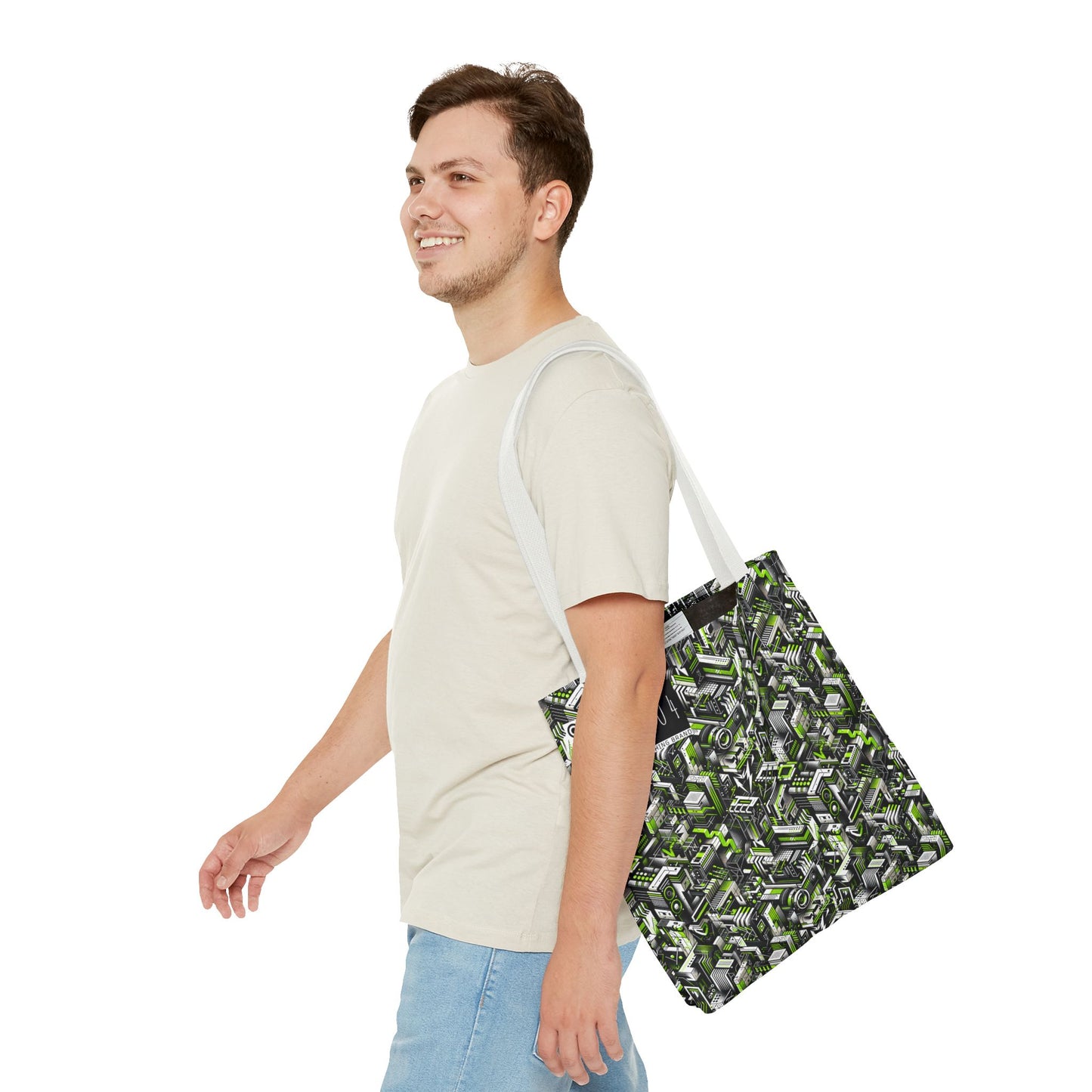 Graffiti Tech Fusion Bold Streetwear Fusion Tote Bag - 8404 Design-53