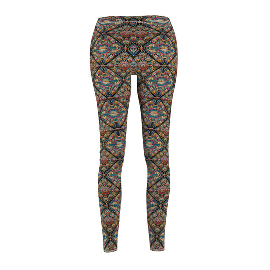 Cultural Fusion Tech Blend of Cultural Heritage With Tech-Inspired Elements Women's Cut & Sew Casual Leggings - 8404 Design-58