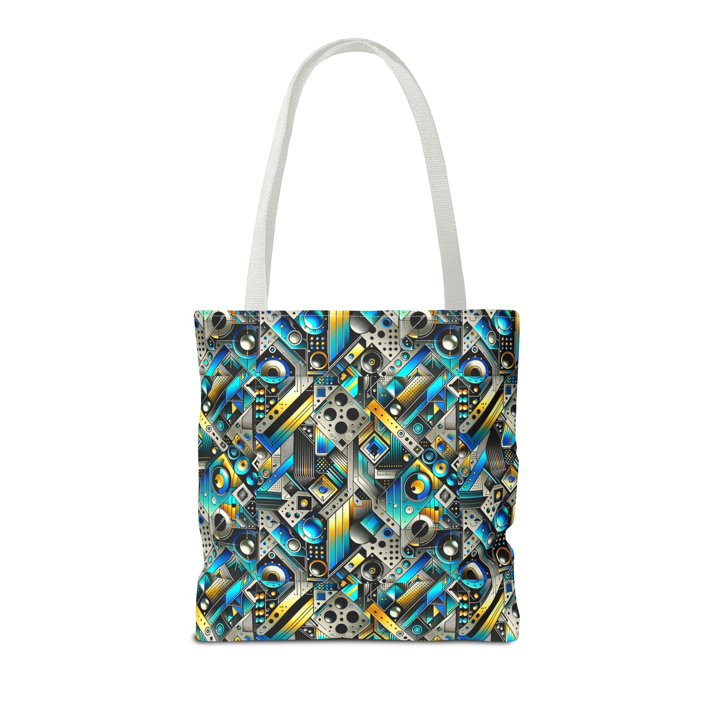 Tech Art Fusion Tech-Forward Streetwear Tote Bag - 8404 Design-50