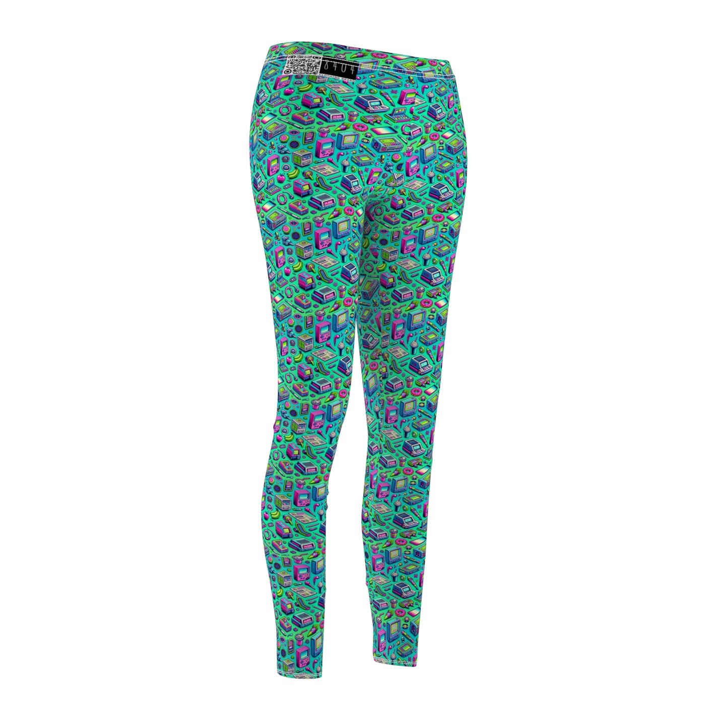 Y2k Revival Nostalgic Futurism Women's Cut & Sew Casual Leggings - 8404 Design-48