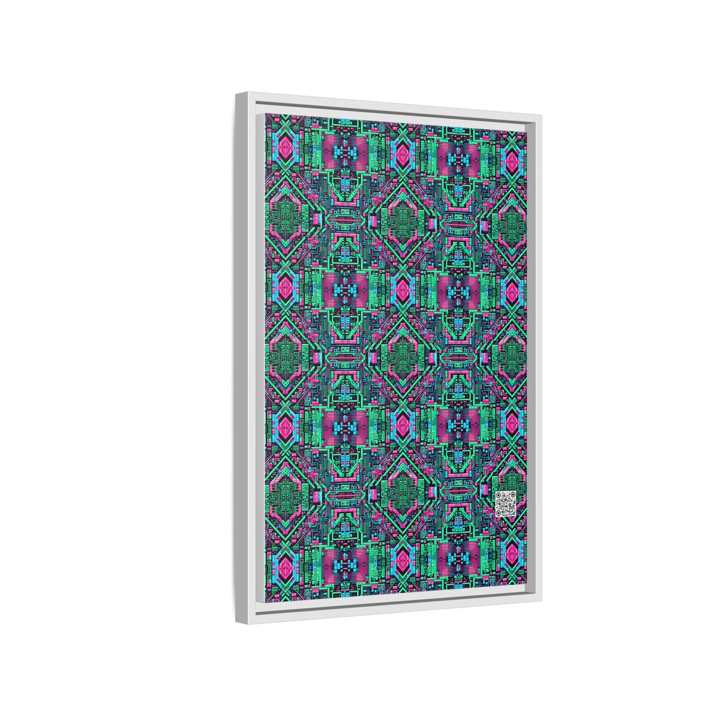 Digital Glitch Vibes Tech-Inspired Streetwear Matte Canvas, Framed (multi-Color) - 8404 Design-71 B