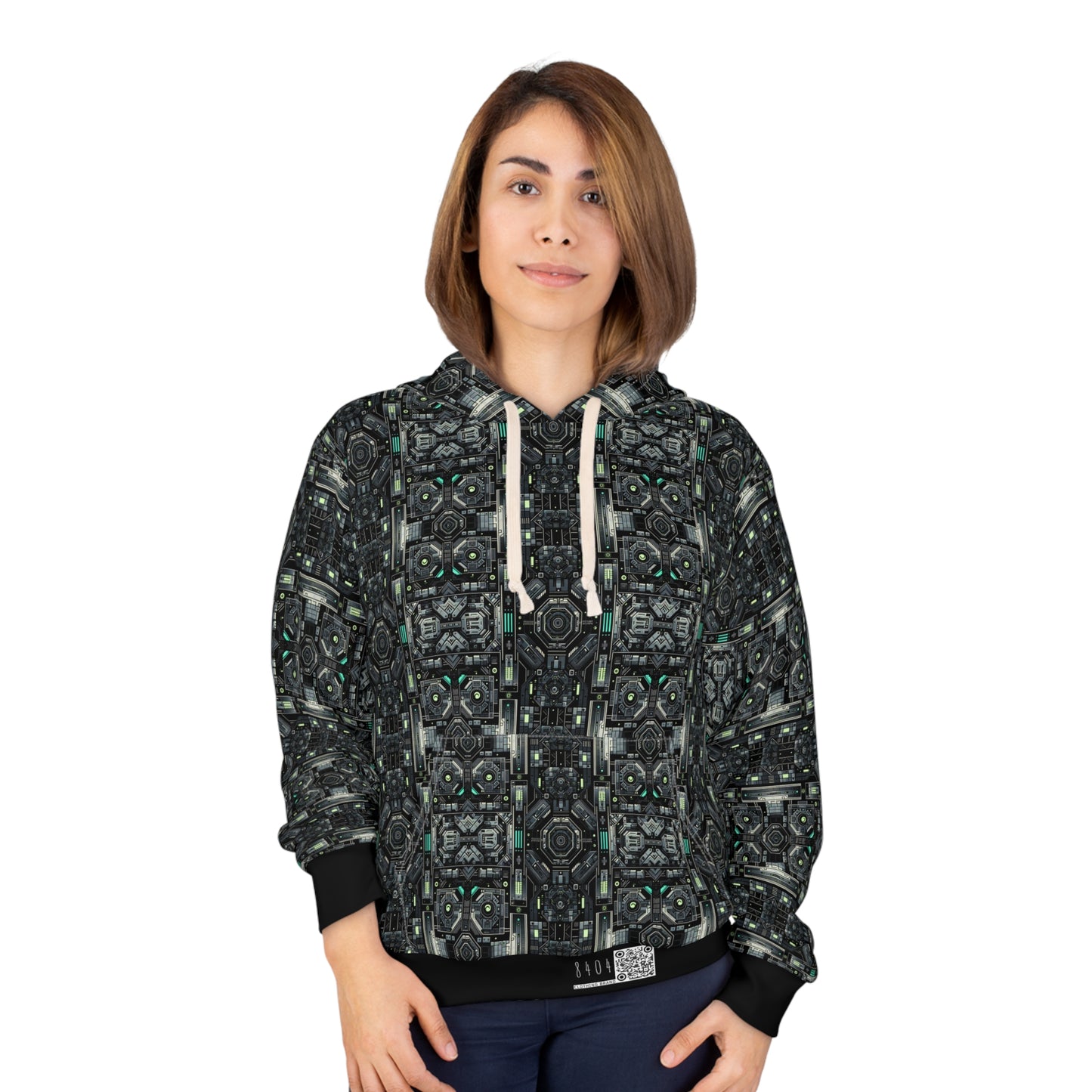 Tech Noir Tech-Forward Minimalism Pullover Hoodie - 8404 Design-52