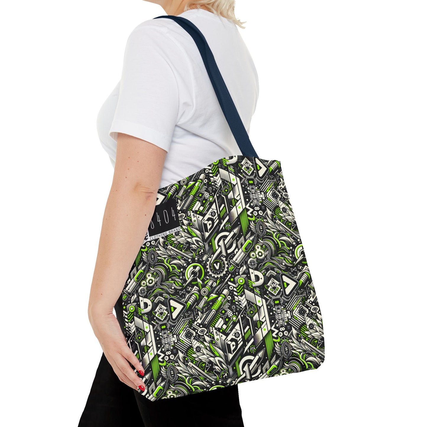 Graffiti Tech Fusion Bold Streetwear Fusion Tote Bag - 8404 Design-59