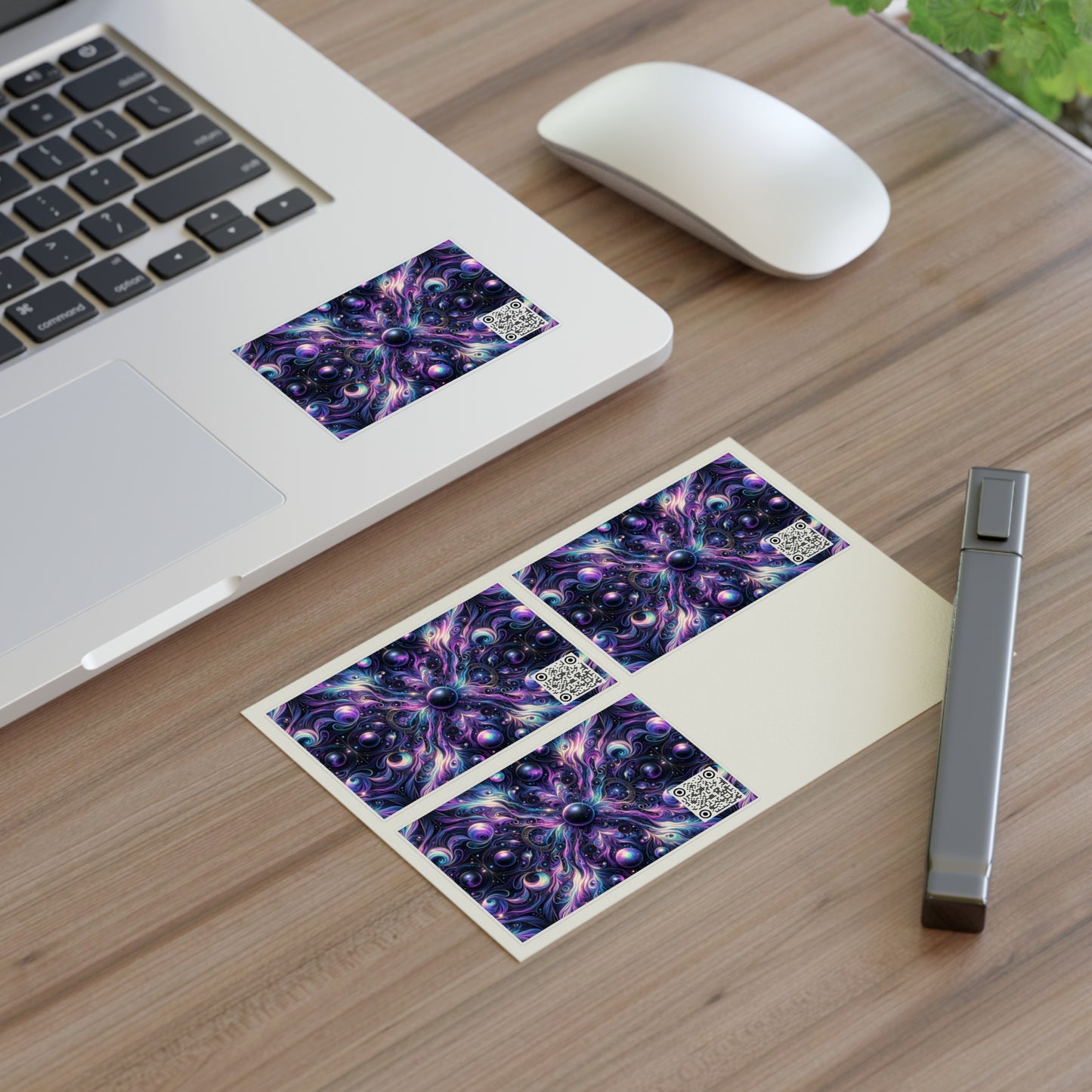 Galactic Hues Tech-Forward Cosmic Fusion Sticker Sheets - 8404 Design-41