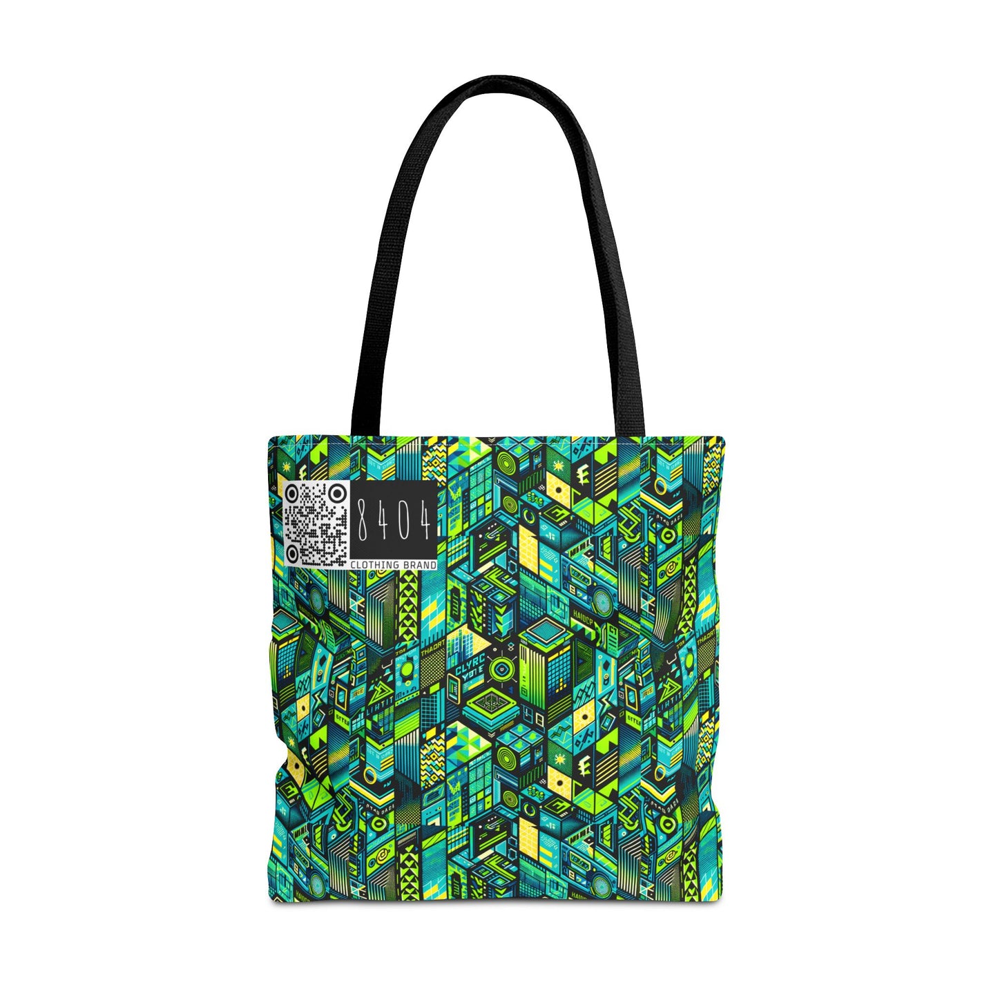 Tech-Infused Neon Tech-Forward Streetwear Tote Bag - 8404 Design-61